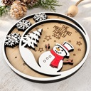  Personalized Family Christmas Ornament, Snowman Family Ornament, Custom Name Snowflake Ornament, Wooden Christmas Tree Ornament 2026