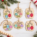  Squishies Christmas Ornament, Cute Squishy Toy Lover Gift, Kids Christmas Ornament, Boy Girl Holiday Gift, Wooden Ornament