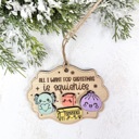  Squishies Christmas Ornament, Cute Squishy Toy Lover Gift, Kids Christmas Ornament, Boy Girl Holiday Gift, Wooden Ornament
