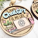  Funny AI Christmas Ornament 2026, ChatGPT Inspired Ornament, Tech Lover Gift, Coworker Gift, Office Christmas Gift, AI Keepsake