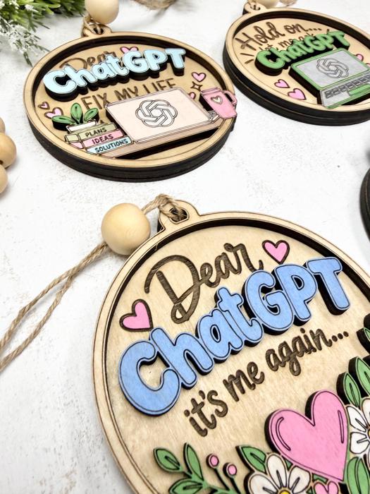 Funny AI Christmas Ornament 2026, ChatGPT Inspired Ornament, Tech Lover Gift, Coworker Gift, Office Christmas Gift, AI Keepsake