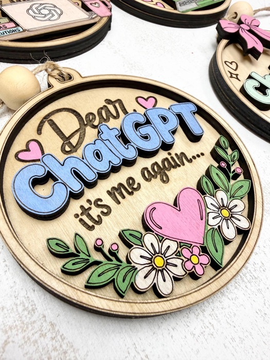 Funny AI Christmas Ornament 2026, ChatGPT Inspired Ornament, Tech Lover Gift, Coworker Gift, Office Christmas Gift, AI Keepsake