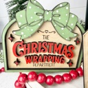  Christmas Tiered Tray Decor, Gift Wrapping Christmas Signs, Christmas Shelf Sitters, Holiday Tier Tray Decor, Christmas Gift Decor