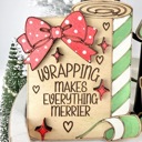  Christmas Tiered Tray Decor, Gift Wrapping Christmas Signs, Christmas Shelf Sitters, Holiday Tier Tray Decor, Christmas Gift Decor