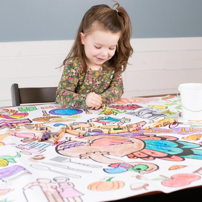 Thanksgiving Coloring Tablecloth