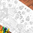 Gingerbread Christmas Party Personalized Christmas Coloring Tablecloth