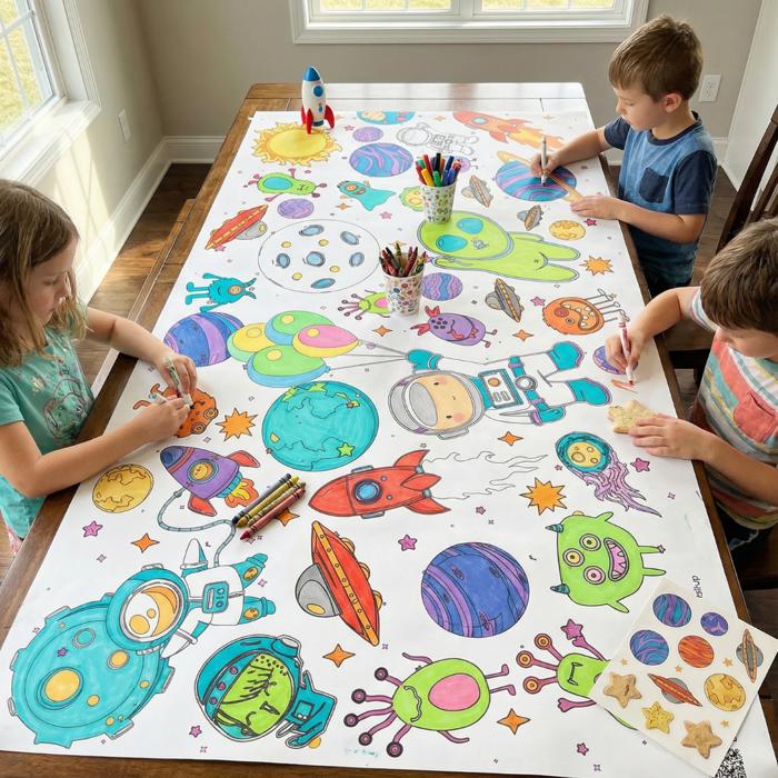 Personalized Coloring Tablecloth *Choose Your Theme*