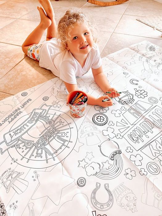 St, Patrick's Day Coloring Tablecloth