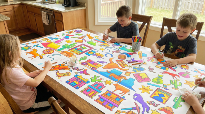 Personalized Coloring Tablecloth *Choose Your Theme*