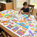 Western Personalized Coloring Tablecloth *Choose Your Theme*