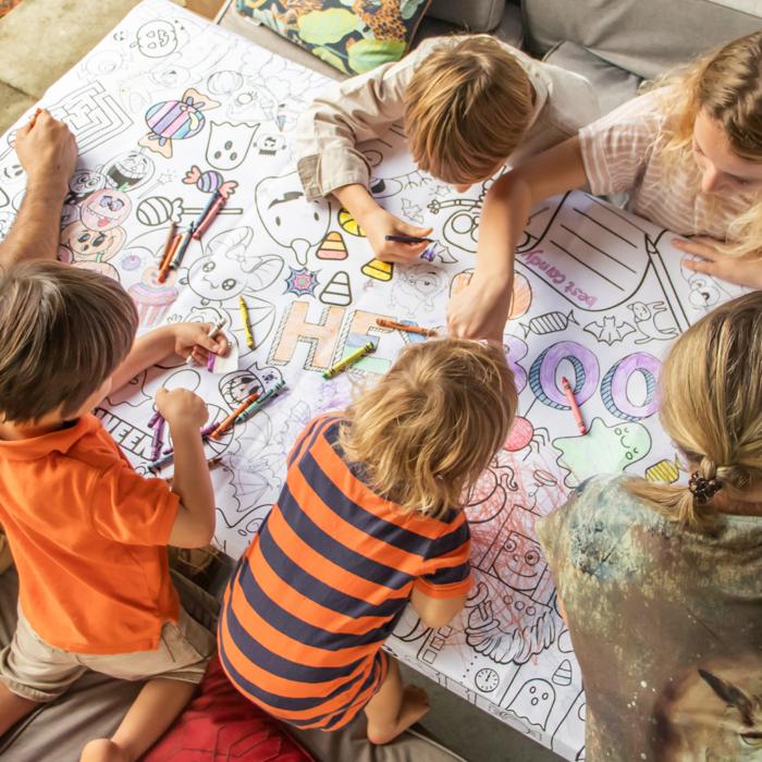 Halloween Coloring Tablecloth