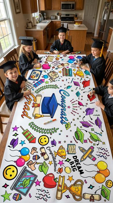Graduation Coloring Tablecloth