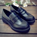 Size 5.5 Black Lug Heel Sole Loafer