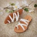 Size 8.5 White Slip On Comfort Sandal