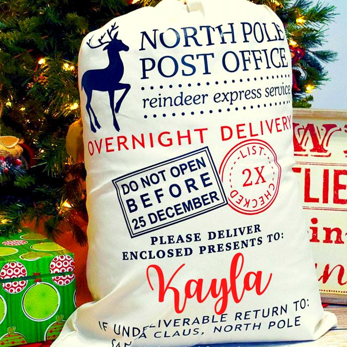 Personalized Santa Sack | Custom Christmas Gift Bag