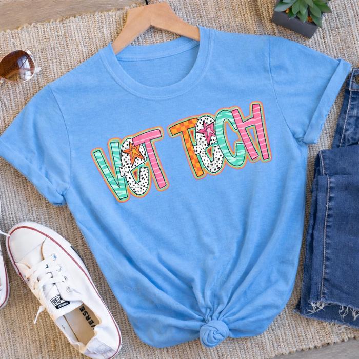 Vet Tech Retro Graphic Tee - Gift for Vet Tech