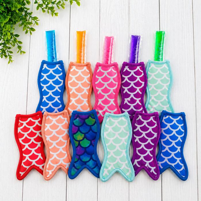 Mermaid Popsicle & Yogurt Holders • Personalized Kids Summer Gift • Pool Party Favor 