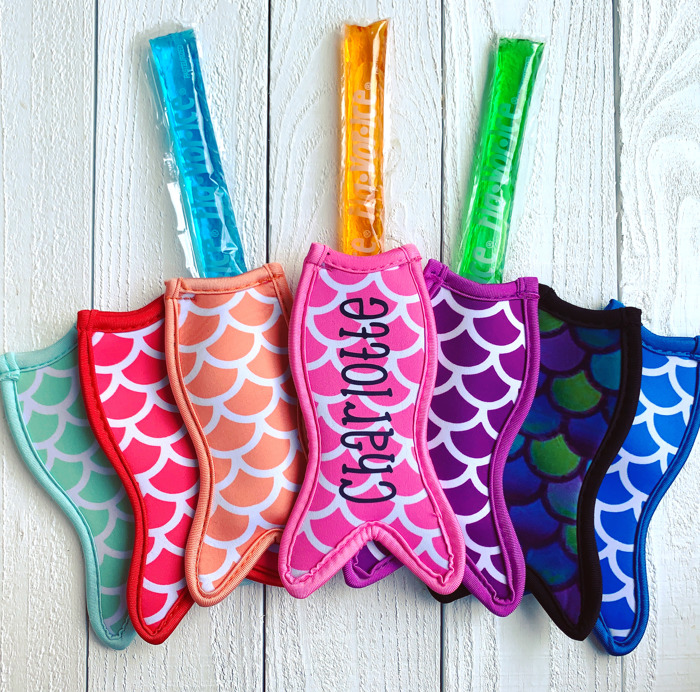 Mermaid Popsicle & Yogurt Holders • Personalized Kids Summer Gift • Pool Party Favor 