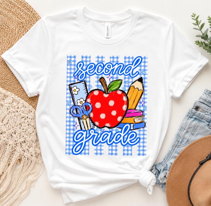 Grade Level Preppy Back to School Tee • Pre K - 4th Grade 