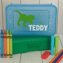  Personalized Pencil Box Dinosaur Theme • Back to School Supplies