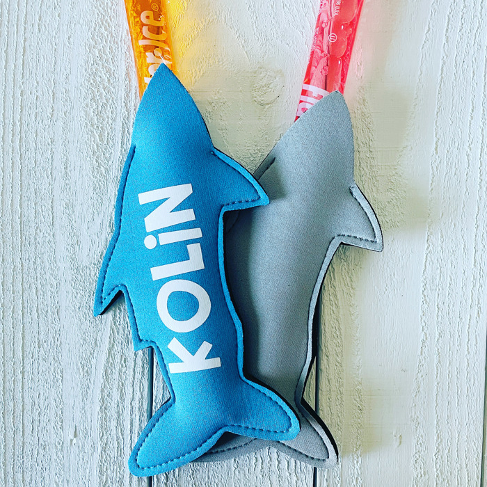 Shark Popsicle Or Yogurt  Holder • Personalized Kids Summer Gift • Pool Party Favor