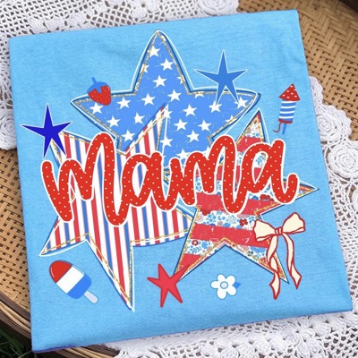 Personalized Patriotic Mama Tee | Custom Nana, Mimi, Gigi Shirt