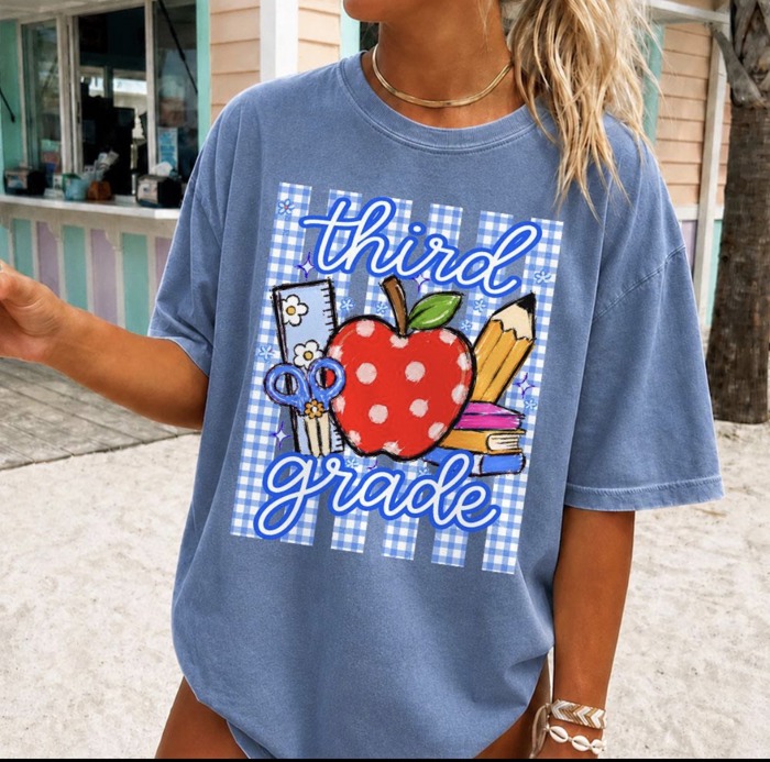Grade Level Preppy Back to School Tee • Pre K - 4th Grade 