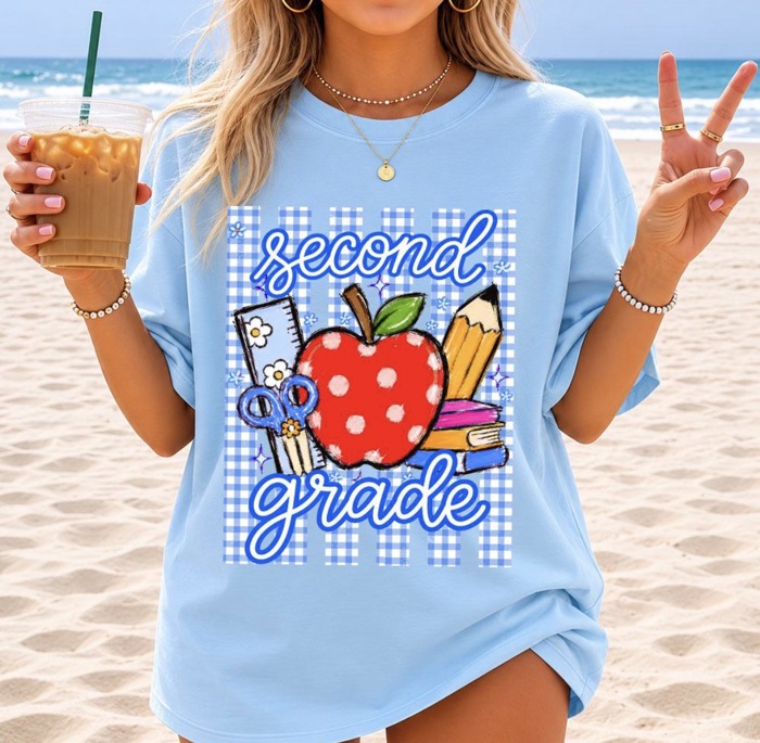 Grade Level Preppy Back to School Tee • Pre K - 4th Grade 