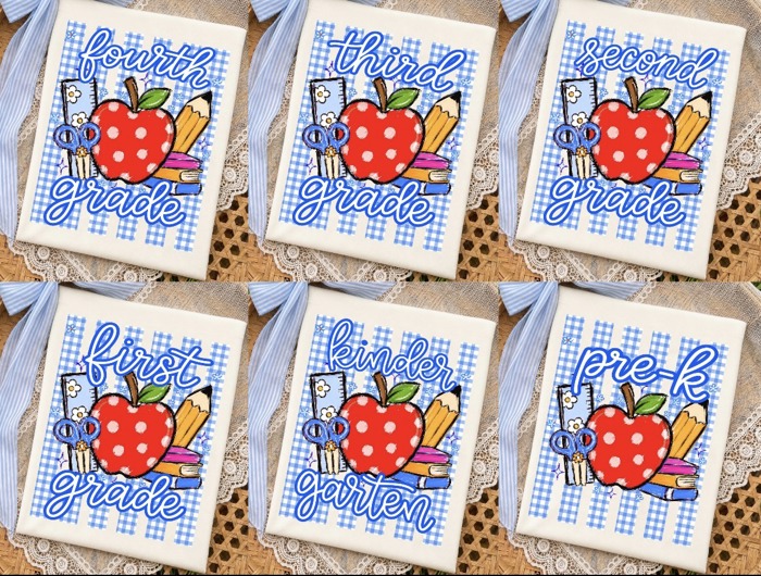 Grade Level Preppy Back to School Tee • Pre K - 4th Grade 
