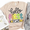  Hello Grade Teacher Tee 
