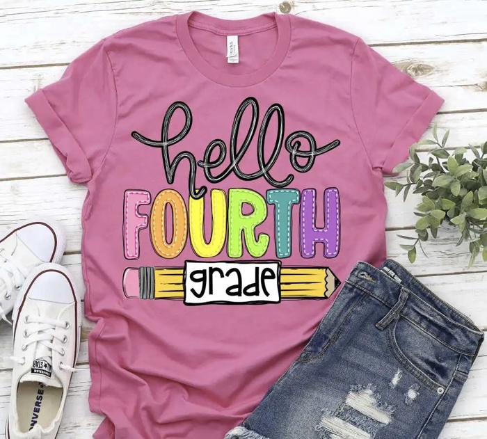 Hello Grade Teacher Tee 
