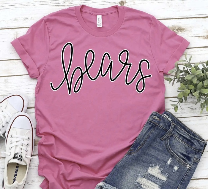 Custom Mascot Script Tee – 30+ Mascots