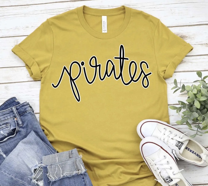 Custom Mascot Script Tee – 30+ Mascots