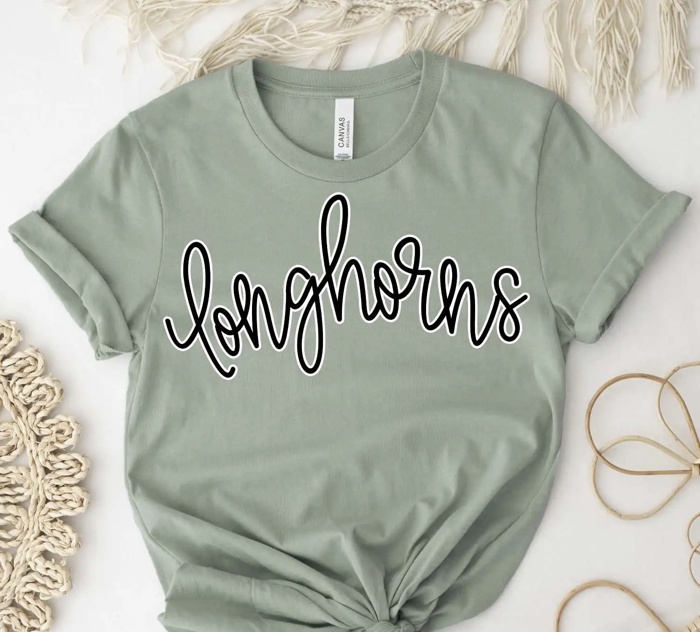 Custom Mascot Script Tee – 30+ Mascots
