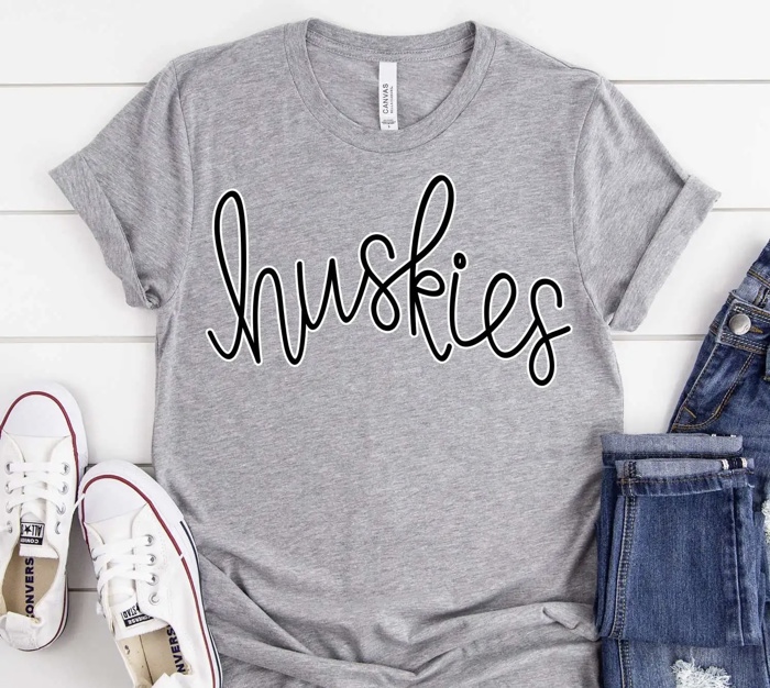 Custom Mascot Script Tee – 30+ Mascots
