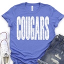  Bold Mascot Block Letter Tee - 30 Mascots Available 
