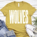  Bold Mascot Block Letter Tee - 30 Mascots Available 