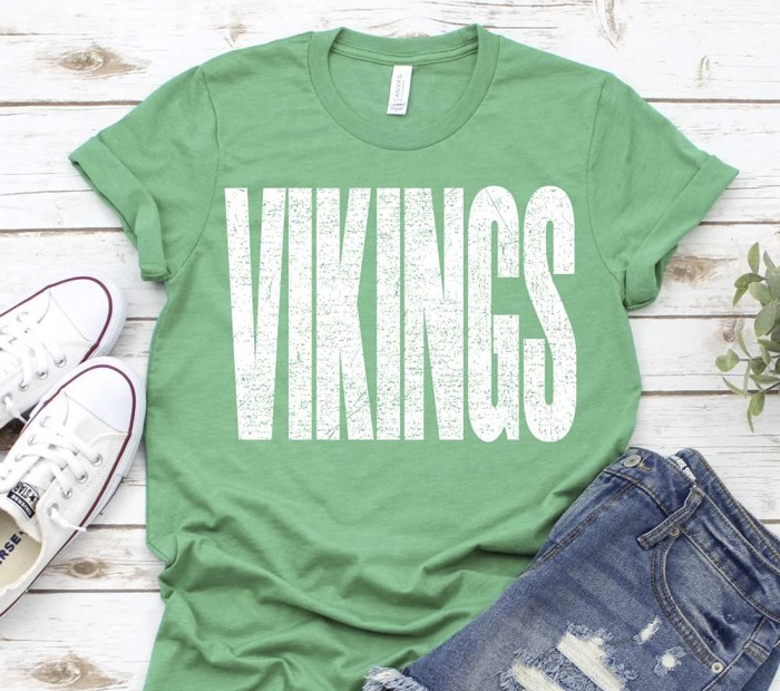 Bold Mascot Block Letter Tee - 30 Mascots Available 