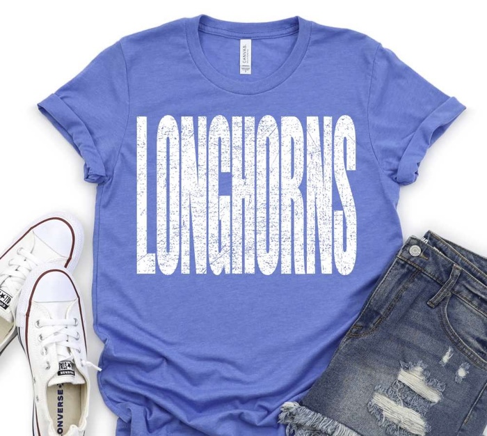 Bold Mascot Block Letter Tee - 30 Mascots Available 