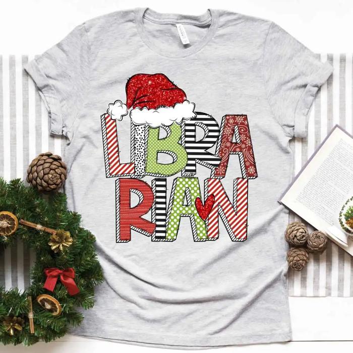 Christmas Teacher Tee – Teacher, Librarian, Coach, Office Staff & More