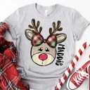 Kids Personalized Reindeer Tee – Kids Christmas Shirt - Adorable Holiday Style