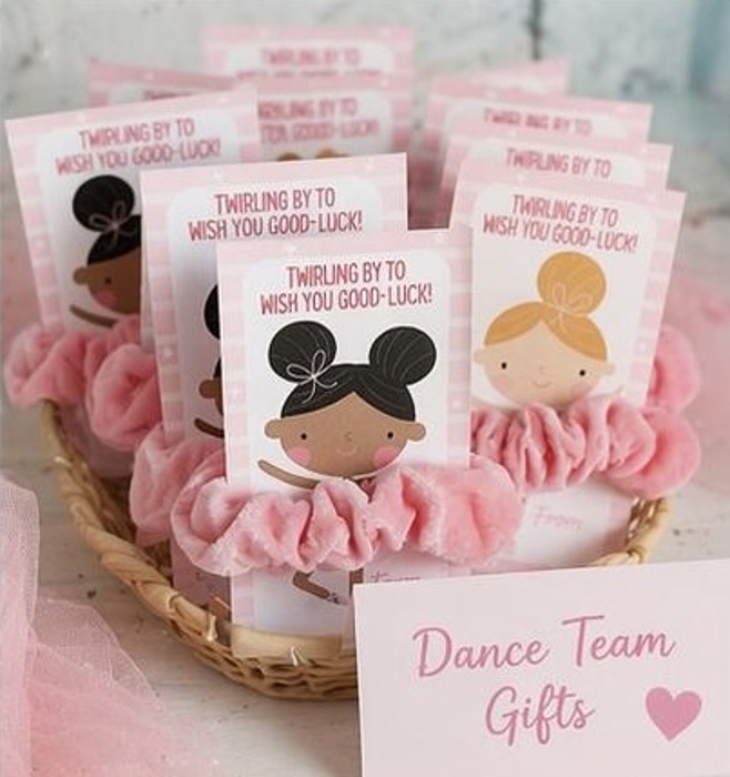 Ballerina Scrunchie Gift Sets for Girls | Dance Recital & Party Favors