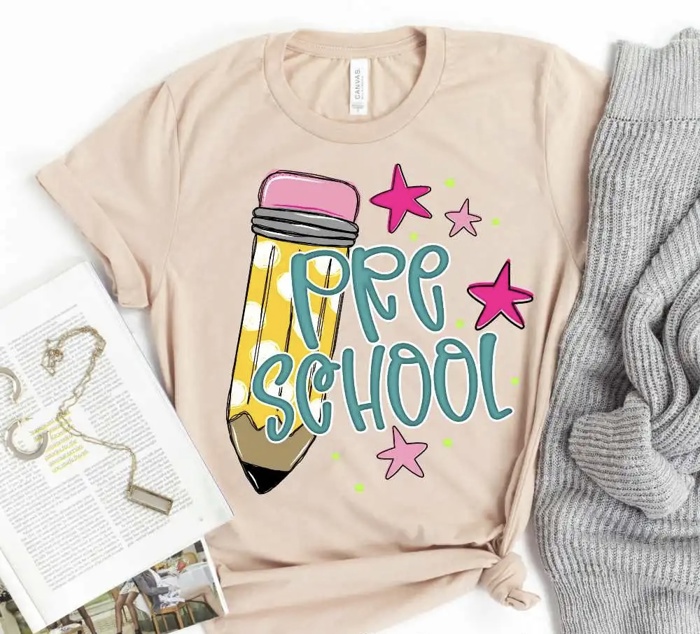 Personalized Grade Level Pre K - 5th Grade  Teacher Shirt • Bella Canvas Graphic Tee