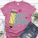  Personalized Grade Level Pre K - 5th Grade  Teacher Shirt • Bella Canvas Graphic Tee