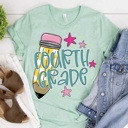  Personalized Grade Level Pre K - 5th Grade  Teacher Shirt • Bella Canvas Graphic Tee