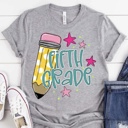 Personalized Grade Level Pre K - 5th Grade  Teacher Shirt • Bella Canvas Graphic Tee