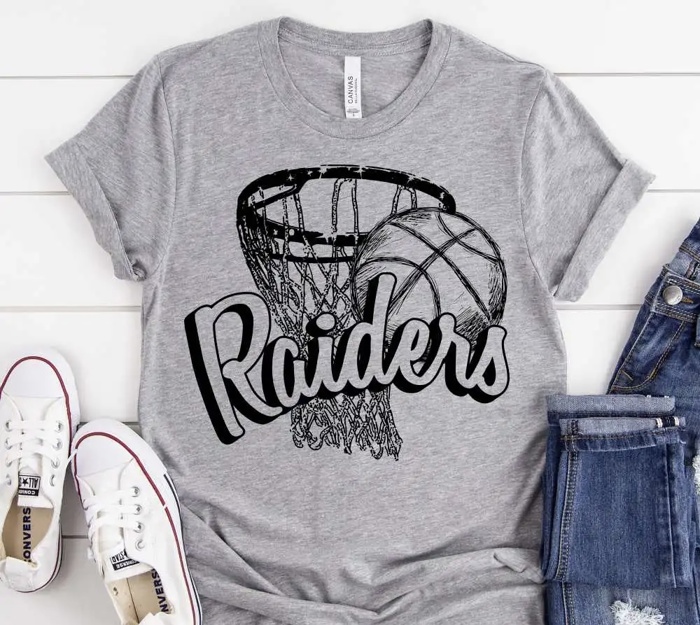 Basketball Mascot Tee – 30+ Mascots | You Pick Color