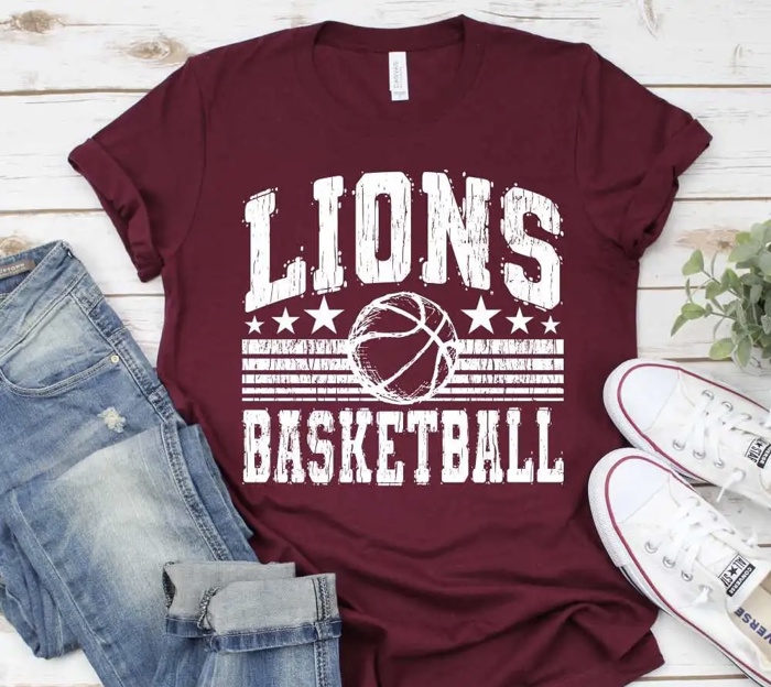 Vintage Mascot Basketball Tee for Men