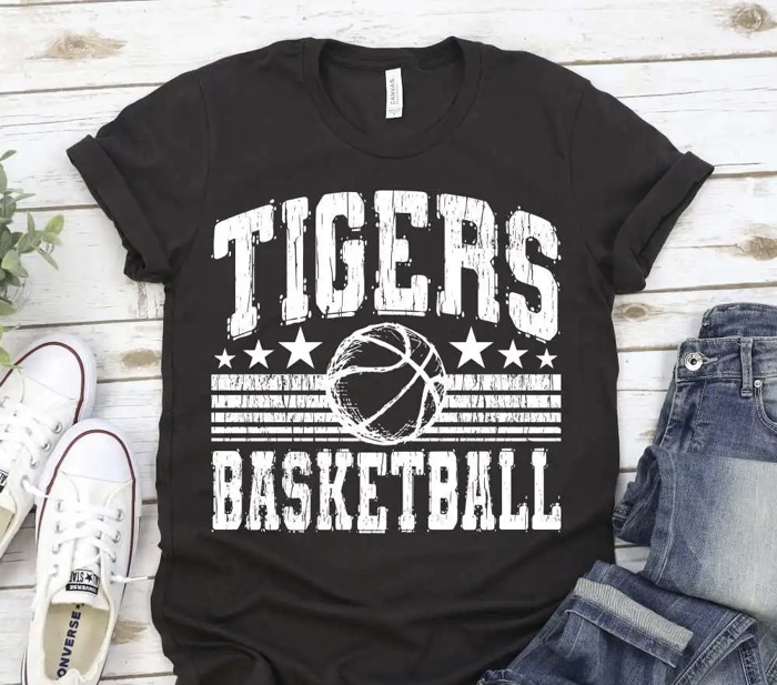 Vintage Mascot Basketball Tee for Men