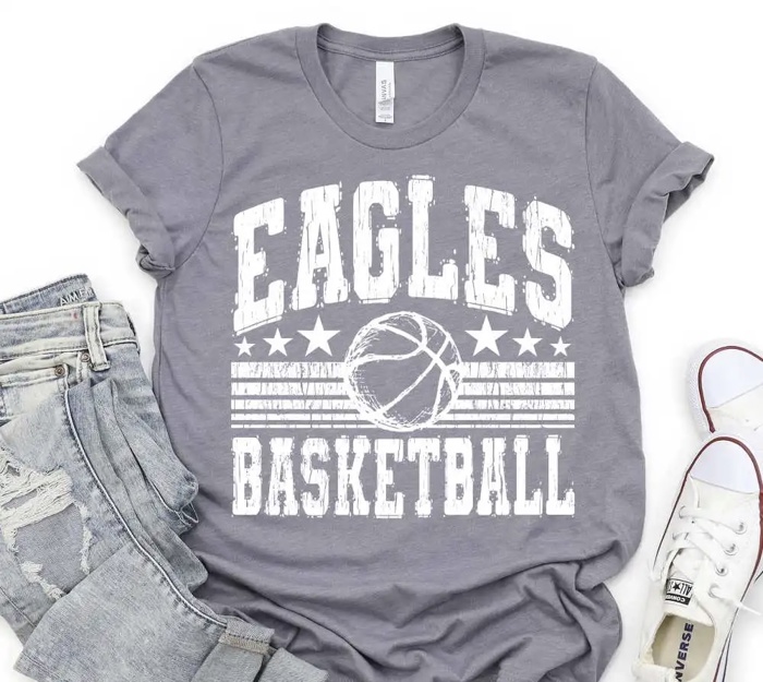 Vintage Mascot Basketball Tee for Men